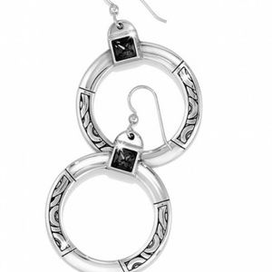 SOLD Brighton Bloc Haus Drop Hoop Earrings